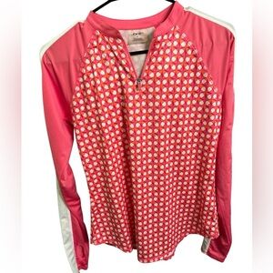 Jofit Pink and White Patterned Button Down Shirt